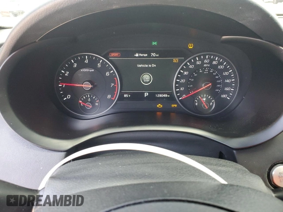 2020 Kia Stinger GT1 with VIN KNAE45LC2L6084091, listed as a Copart auction lot 51410175 with 129,049 mi miles and Salvage Title. Bid and sale history available at DreamBid. Image 9.
