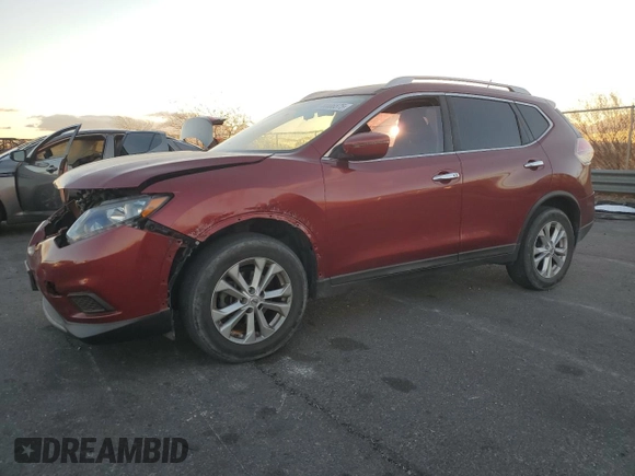 2016 Nissan Rogue SV with VIN KNMAT2MTXGP630315, listed as a Copart auction lot 44406575 with 99,976 mi miles and Salvage Title. Bid and sale history available at DreamBid. Image 1.