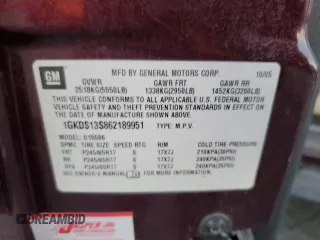 2006 GMC Envoy SLT with VIN 1GKDS13S862189951, listed as a Copart auction lot 88684475 with 277,574 mi miles and Salvage Title. Bid and sale history available at carsss.com. Image 13.