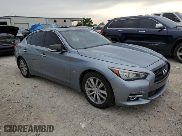 2017 Infiniti Q50 Signature Edition with VIN JN1EV7APXHM730064, listed as a Copart auction lot 58155405 with 93,425 mi miles and Salvage title. Bid and sale history available at DreamBid. Image 4.