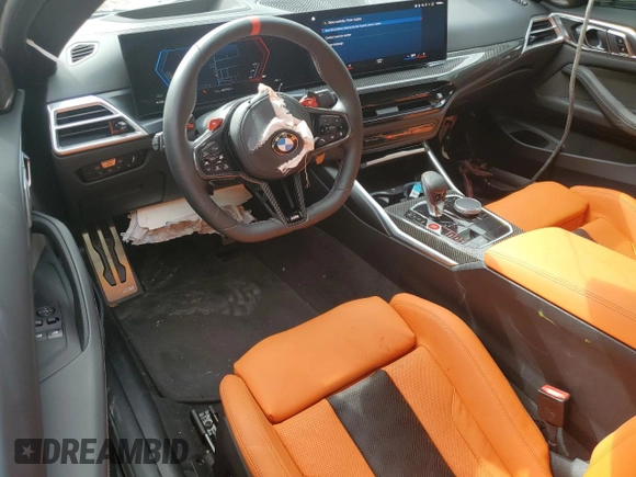 2025 BMW M4 Competition with VIN WBS23HK09SCS65814, listed as a Copart auction lot 70641714 with 2,701 mi miles and Salvage Title. Bid and sale history available at carsss.com. Image 8.