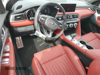 2023 Genesis G70 2.0T with VIN KMTG34TA7PU121730, listed as a Copart auction lot 75215424 with 937 mi miles and Non Repairable. Bid and sale history available at carsss.com. Image 8.