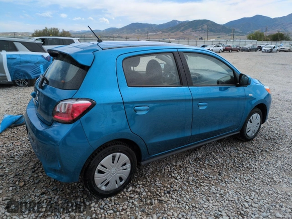 2024 Mitsubishi Mirage ES z VIN ML32AUHJ6RH026405, wystawiony jako Copart lot #59637455 z przebiegiem 8 720 mil mil oraz Szkoda całkowita • Salvage title. Historia ofert i sprzedaży dostępna na DreamBid. Obrazek 3.