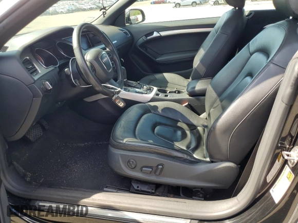 2011 Audi A5 Premium Plus with VIN WAULFAFH2BN017559, listed as a Copart auction lot 62380575 with 61,252 mi miles and Salvage title. Bid and sale history available at DreamBid. Image 7.