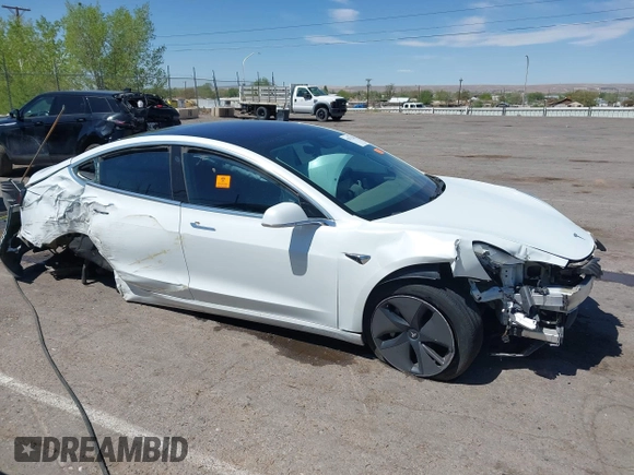 2018 Tesla Model 3 Long Range Battery with VIN 5YJ3E1EA3JF057527, listed as a IAAI auction lot 42072126 with 1 mi miles. Bid and sale history available at carsss.com. Image 12.