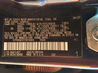 2007 Toyota Tundra Limited z VIN 5TFRV58177X010903, wystawiony jako Copart lot #45759945 z przebiegiem 161 725 mil mil oraz Szkoda całkowita • Salvage title. Historia ofert i sprzedaży dostępna na DreamBid. Obrazek 12.