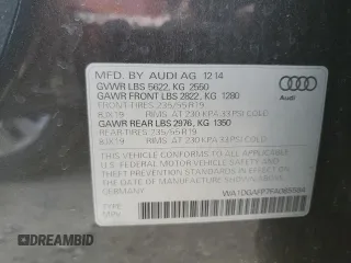 2015 Audi Q5 Premium Plus with VIN WA1DGAFP7FA085584, listed as a Copart auction lot 47444634 with 137,721 mi miles and Salvage Title. Bid and sale history available at carsss.com. Image 13.