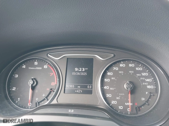 2015 Audi A3 2.0T Premium with VIN WAUBFGFF3F1005219, listed as a IAAI auction lot 41865869 with 91,993 mi miles. Bid and sale history available at carsss.com. Image 7.