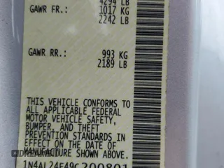 2009 Nissan Altima 2.5 S with VIN 1N4AL24E49C200801, listed as a Copart auction lot 86436294 with 182,829 mi miles and Salvage Title. Bid and sale history available at carsss.com. Image 13.