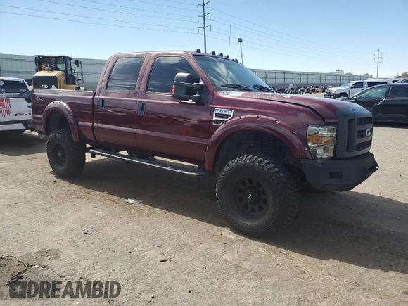 2008 Ford F-250 XL with VIN 1FTSW21R18EB49340, listed as a Copart auction lot 62421085 with 144,296 mi miles and Salvage title. Bid and sale history available at DreamBid. Image 4.