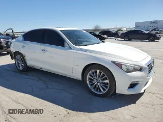 2019 Infiniti Q50 Luxe with VIN JN1EV7ARXKM558286, listed as a Copart auction lot 47453495 with 95,086 mi miles and Salvage Title. Bid and sale history available at carsss.com. Image 4.