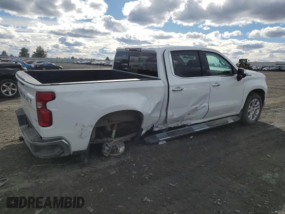 2023 Chevrolet Silverado 1500 LTZ with VIN 2GCUDGED2P1128460, listed as a Copart auction lot 49184465 with 4,780 mi miles and Salvage Title. Bid and sale history available at carsss.com. Image 3.