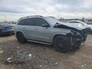 2024 Mercedes-Benz GLS 63 AMG with VIN 4JGFF8KE8RB072447, listed as a Copart auction lot 89404345 with 10,821 mi miles and Salvage title. Bid and sale history available at DreamBid. Image 4.