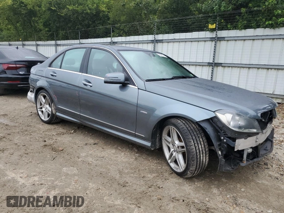 2012 Mercedes-Benz C 350 Sport with VIN WDDGF5HBXCR222096, listed as a Copart auction lot 72595324 with 134,915 mi miles and Salvage Title. Bid and sale history available at DreamBid. Image 4.