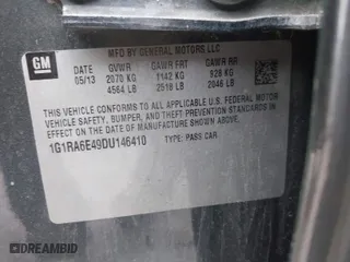 2013 Chevrolet Volt with VIN 1G1RA6E49DU146410, listed as a IAAI auction lot 42056786 with 97,155 mi miles. Bid and sale history available at carsss.com. Image 9.