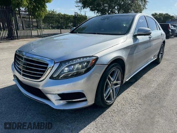 2017 Mercedes-Benz S 550 with VIN WDDUG8CB9HA332278, listed as a Copart auction lot 86728264 with 107,932 mi miles and Salvage Title. Bid and sale history available at carsss.com. Image 1.