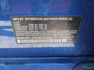 2020 BMW 3 Series 330i with VIN 3MW5R1J09L8B25490, listed as a IAAI auction lot 42404186 with 82,050 mi miles and . Bid and sale history available at DreamBid. Image 9.