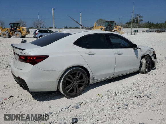 2019 Acura TLX w/A-Spec Pkg with VIN 19UUB1F61KA003243, listed as a Copart auction lot 43837293 with 78,383 mi miles. Bid and sale history available at carsss.com. Image 3.