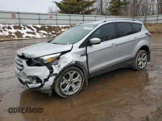 2017 Ford Escape Titanium with VIN 1FMCU9J9XHUD18954, listed as a Copart auction lot 46787245 with 222,986 mi miles and Clean Title. Bid and sale history available at carsss.com. Image 1.