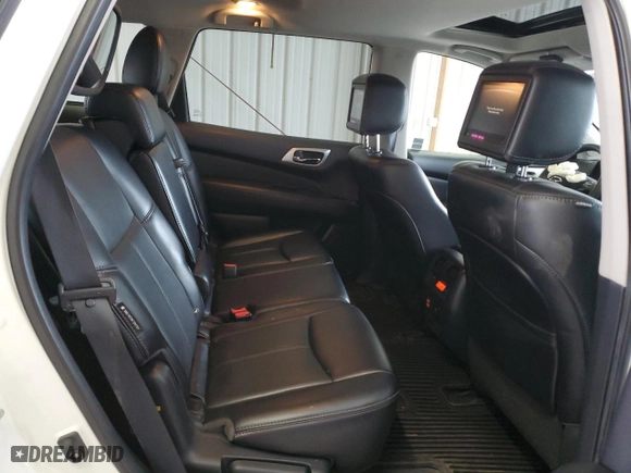 2018 Nissan Pathfinder SV with VIN 5N1DR2MM8JC672481, listed as a Copart auction lot 36968324 with 47,446 mi miles and Salvage Title. Bid and sale history available at carsss.com. Image 10.