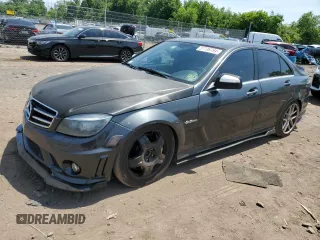2009 Mercedes-Benz C 63 AMG with VIN WDDGF77X69F212362, listed as a Copart auction lot 61125824 with 120,402 mi miles and Salvage Title. Bid and sale history available at DreamBid. Image 1.