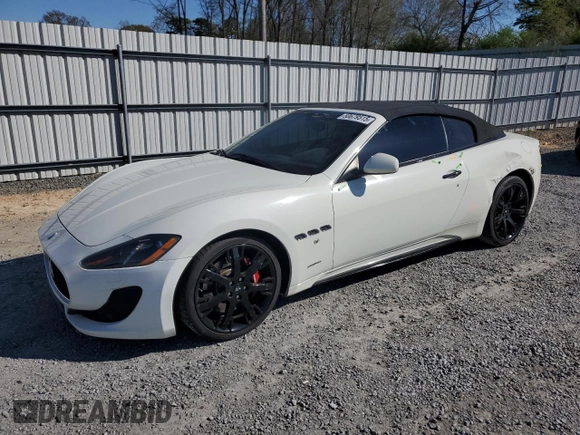 2015 Maserati GranTurismo Convertible Sport with VIN ZAM45VMA1F0150304, listed as a Copart auction lot 50679515 with 71,506 mi miles and Salvage Title. Bid and sale history available at carsss.com. Image 1.