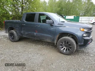 2021 Chevrolet Silverado 1500 Custom Trail Boss with VIN 1GCPYCEF7MZ283388, listed as a Copart auction lot 54305835 with 40,756 mi miles and Salvage Title. Bid and sale history available at DreamBid. Image 4.