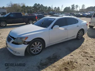 2008 Lexus LS 460 with VIN JTHBL46F085082277, listed as a Copart auction lot 50986065 with 210,956 mi miles and Salvage Title. Bid and sale history available at carsss.com. Image 1.