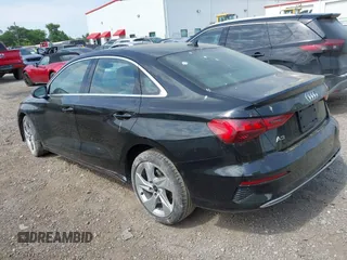 2023 Audi A3 Premium with VIN WAUAUDGY6PA038216, listed as a IAAI auction lot 42030266 with 28,384 mi miles and . Bid and sale history available at DreamBid. Image 3.