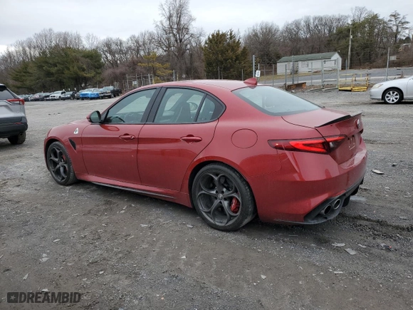 2017 Alfa Romeo Giulia Quadrifoglio with VIN ZARFAEAV5H7536319, listed as a Copart auction lot 45406155 with 23,274 mi miles and Salvage Title. Bid and sale history available at carsss.com. Image 2.