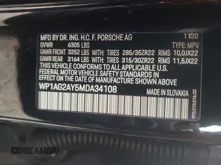 2021 Porsche Cayenne GTS z VIN WP1AG2AY5MDA34108, wystawiony jako Copart lot #36510403 z przebiegiem Nie podano mil oraz . Historia ofert i sprzedaży dostępna na DreamBid. Obrazek 14.