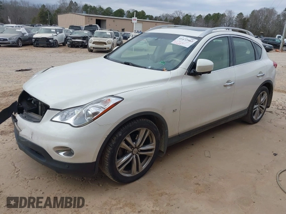 2015 Infiniti QX50 Journey with VIN JN1BJ0HP1FM730740, listed as a IAAI auction lot 41472903 with 129,300 mi miles. Bid and sale history available at carsss.com. Image 2.