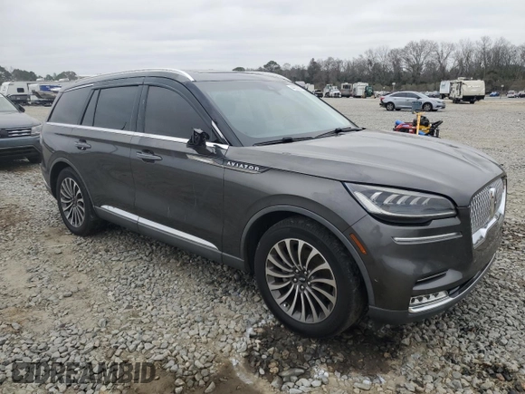 2020 Lincoln Aviator Reserve with VIN 5LM5J7WC1LGL09090, listed as a Copart auction lot 44200025 with 65,494 mi miles and Salvage title. Bid and sale history available at DreamBid. Image 4.