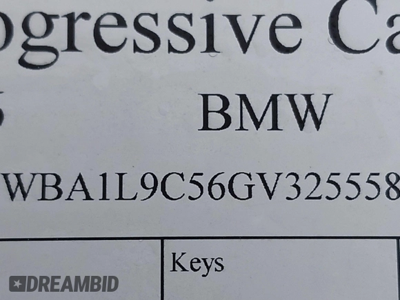 2016 BMW 2 Series 228i xDrive with VIN WBA1L9C56GV325558, listed as a IAAI auction lot 41833671 with 1 mi miles. Bid and sale history available at carsss.com. Image 9.