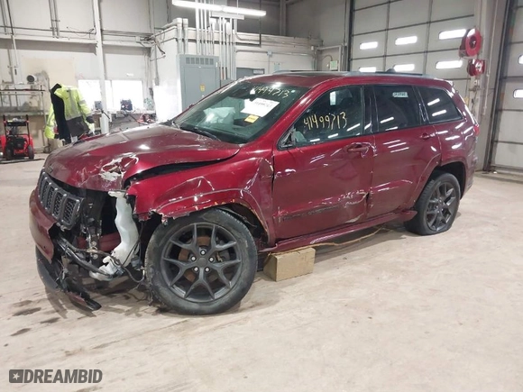 2019 Jeep Grand Cherokee Limited X with VIN 1C4RJFBG9KC563485, listed as a IAAI auction lot 41499713 with 90,405 mi miles. Bid and sale history available at carsss.com. Image 2.