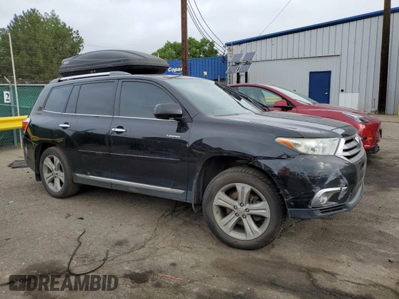 2013 Toyota Highlander Limited with VIN 5TDDK3EH6DS219401, listed as a Copart auction lot 62085705 with 282,264 mi miles and Salvage title. Bid and sale history available at DreamBid. Image 4.