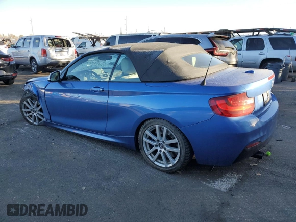 2016 BMW 2 Series M235i with VIN WBA1M1C53GV578545, listed as a Copart auction lot 83549824 with 75,275 mi miles and Salvage Title. Bid and sale history available at carsss.com. Image 2.
