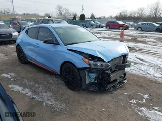 2020 Hyundai Veloster N with VIN KMHT36AHXLU004187, listed as a IAAI auction lot 41602560 with 50,651 mi miles. Bid and sale history available at carsss.com. Image 1.
