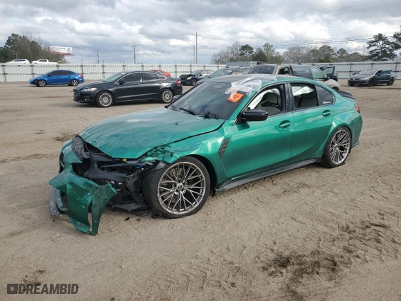 2023 BMW M3 Competition xDrive with VIN WBS43AY07PFR11218, listed as a Copart auction lot 44786635 with 0 mi miles and Salvage Title. Bid and sale history available at carsss.com. Image 1.