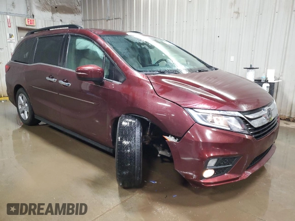 2018 Honda Odyssey EX-L with VIN 5FNRL6H79JB097107, listed as a Copart auction lot 50604315 with 78,093 mi miles and Salvage Title. Bid and sale history available at carsss.com. Image 4.