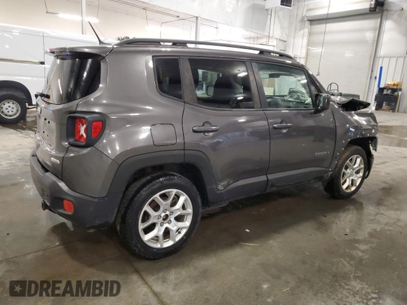 2017 Jeep Renegade Altitude with VIN ZACCJBBB6HPE49807, listed as a Copart auction lot 55518865 with 80,452 mi miles and Non repairable. Bid and sale history available at DreamBid. Image 3.