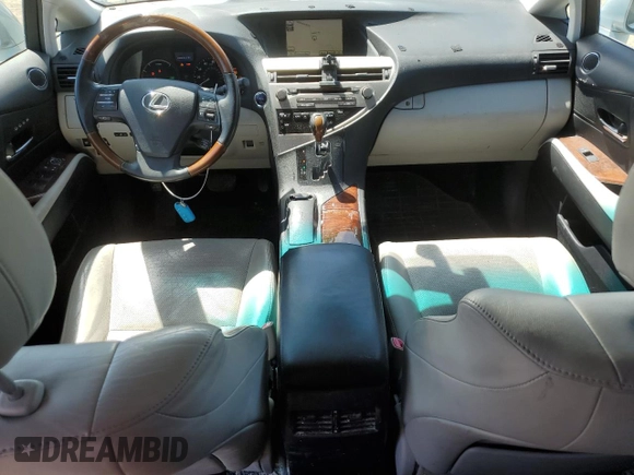 2010 Lexus RX 450h with VIN JTJBC1BA3A2014134, listed as a Copart auction lot 56025275 with 130,471 mi miles and Salvage title. Bid and sale history available at DreamBid. Image 8.