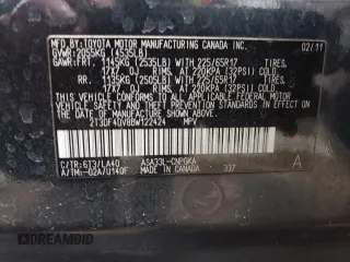 2011 Toyota RAV4 Ltd with VIN 2T3DF4DV8BW122424, listed as a Copart auction lot 52008535 with 170,309 mi miles and Salvage Title. Bid and sale history available at carsss.com. Image 13.