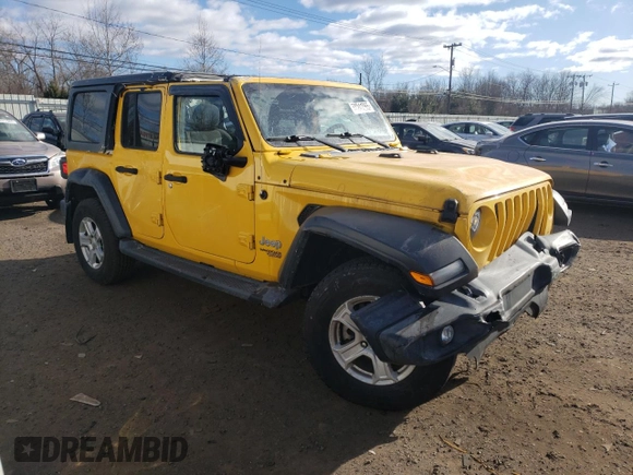 2019 Jeep Wrangler Unlimited Sport with VIN 1C4HJXDG1KW579578, listed as a Copart auction lot 88241065 with 69,083 mi miles and Salvage title. Bid and sale history available at DreamBid. Image 4.