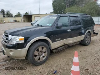 2007 Ford Expedition Max Eddie Bauer with VIN 1FMFK18507LA72525, listed as a Copart auction lot 80864114 with 199,523 mi miles and Salvage Title. Bid and sale history available at DreamBid. Image 1.
