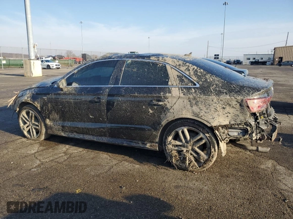 2018 Audi A3 Sedan Premium Plus with VIN WAUJ8GFF7J1081315, listed as a Copart auction lot 46640034 with 56,827 mi miles. Bid and sale history available at carsss.com. Image 2.