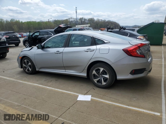 2020 Honda Civic LX with VIN 2HGFC2F66LH583457, listed as a Copart auction lot 52914075 with 36,011 mi miles and Salvage title. Bid and sale history available at DreamBid. Image 2.