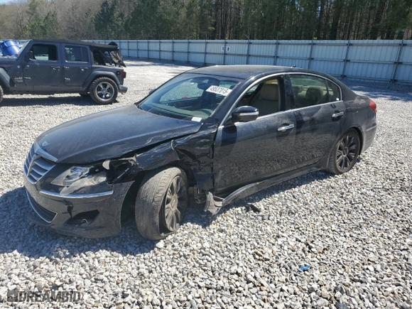 2012 Hyundai Genesis 3.8L with VIN KMHGC4DD7CU152151, listed as a Copart auction lot 49537015 with 109,772 mi miles and Salvage Title. Bid and sale history available at carsss.com. Image 1.