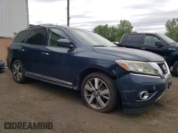 2015 Nissan Pathfinder Platinum with VIN 5N1AR2MM0FC604010, listed as a Copart auction lot 62096355 with 157,393 mi miles and Clean title. Bid and sale history available at DreamBid. Image 4.