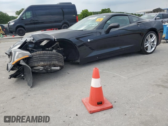 2018 Chevrolet Corvette 1LT with VIN 1G1YB2D79J5101065, listed as a Copart auction lot 62185325 with 58,657 mi miles and Salvage title. Bid and sale history available at DreamBid. Image 1.